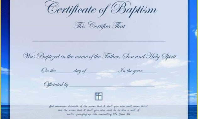 Free Editable Baptism Certificate Template Of 3 Baptism for Best Baptism Certificate Template Word Free