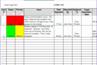 Free Issues Tracking Log Template