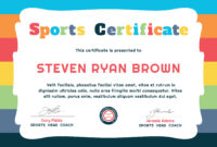 Free Kids Sports Award Certificate Template In Adobe within Sportsmanship Certificate Template