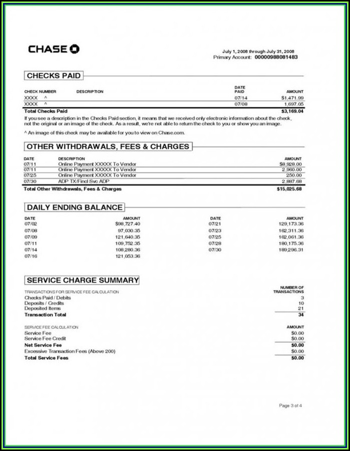 Free Novelty Bank Statement Template