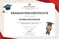 Free Nursery Graduation Certificate Template In Psd, Ms for Pre Kindergarten Diplomas Templates Printable Free