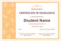 Free Orange Frame School Certificate Template pertaining to Fantastic Academic Certificate