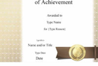 Free Printable Certificate Of Achievement | Customize Online for Tennis Achievement Certificate Templates