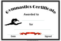 Free Printable Gymnastics Awards | Customize Online in Best Coach Certificate Template