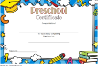 Free Printable Preschool Diploma Certificate (Version 2 within Pre Kindergarten Diplomas Templates Printable Free