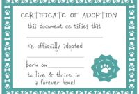 Free Printable Stuffed Animal Adoption Certificate | Free with regard to Stuffed Animal Birth Certificate Template 7 Ideas