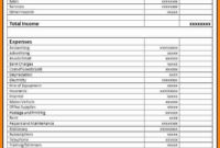 Free Profit And Loss Statement For Small Business Template