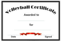 Free Volleyball Certificate Templates - Customize Online pertaining to Awesome Swimming Achievement Certificate Free Printable