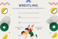 Free Wrestling Certificate Template | Trophycentral in Fantastic Table Tennis Certificate Template Free