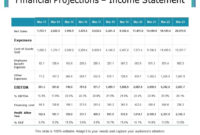 Fresh 3 Year Projected Income Statement Template