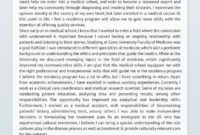 Fresh Personal Statement Template For Residency