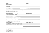 Fresh Police Statement Form Template