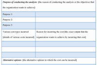 Fresh Project Management Cost Benefit Analysis Template