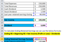 Fresh Retained Earnings Statement Template