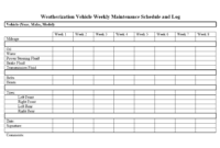 Fresh Vehicle Service Log Book Template