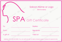 Gift Certificate 26 – Word Layouts | Spa Gift Certificate throughout Free Spa Gift Certificate Templates For Word