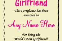 Girlfriend Quotes Best In The World. Quotesgram with regard to Best Girlfriend Certificate 7 Love Templates