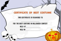Halloween Costume Award Certificate Template | Halloween intended for Top Best Costume Certificate Printable Free 9 Awards