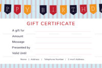Happy Birthday Gift Certificate Design Template In Psd intended for Birthday Gift Certificate