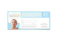 Infant Care &amp;amp; Babysitting Gift Certificate Template Design pertaining to Amazing Babysitting Certificate Template
