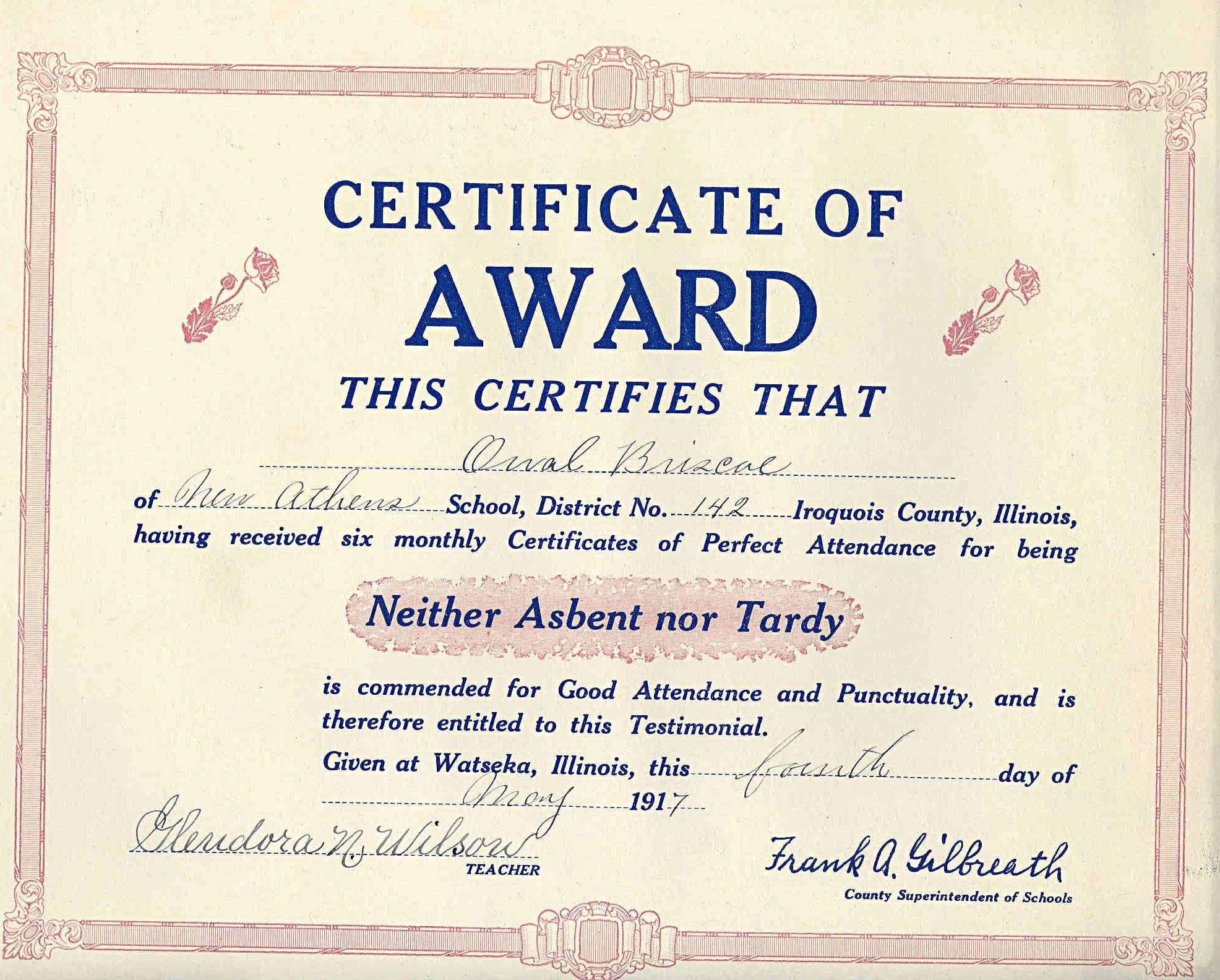 Iroquois County Genealogical Society - Photos - Schools pertaining to Fantastic Academic Certificate