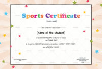 Kids Sports Certificate Design Template In Psd, Word with regard to 7 Sportsmanship Certificate Templates Free