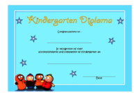 Kindergarten Completion Certificate Templates [9+ Best throughout Fascinating Best Coach Certificate Template Free 9 Designs