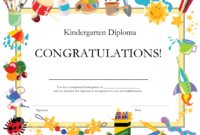 Kindergarten Diploma Certificate Template Download within Awesome 7 Kindergarten Diploma Certificate Templates Free