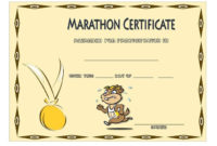 Marathon Participation Certificate Template Free 4 In 2020 for Amazing Physical Fitness Certificate Template Editable