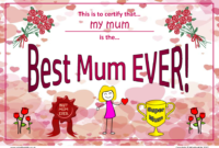 Mother'S Day Certificate – Mindingkids in Top 9 Worlds Best Mom Certificate Templates Free