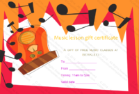 Music Lessons Gift Certificate Template pertaining to Best Piano Certificate Template Free Printable