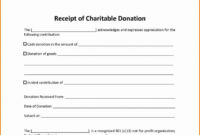 New Charitable Contribution Statement Template