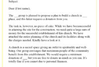 New Church Contribution Statement Template