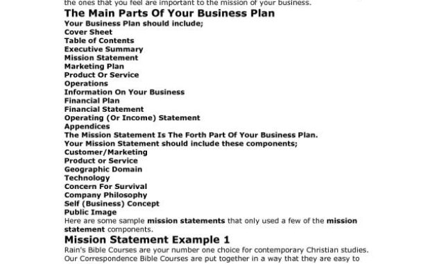 New Company Mission Statement Template