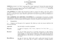 New Film Production Agreement Contract Template