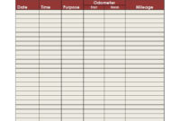 New Fuel Mileage Log Template