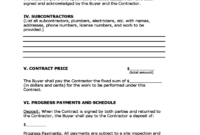New Home Repair Contract Template