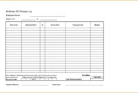 New Mileage Log For Taxes Template