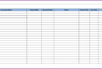 New Project Management Issues Log Template