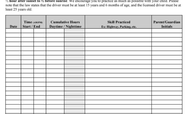 New Safety Training Log Template
