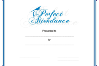 Perfect Attendance Certificate Template Download Printable intended for Awesome Perfect Attendance Certificate Template Editable