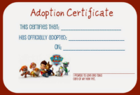 Pet Adoption Certificate Template 8 - Best Templates Ideas for Puppy Birth Certificate Free Printable 8 Ideas