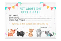 Pet Adoption Certificate Template | Zazzle In 2021 for Fascinating Dog Adoption Certificate Template