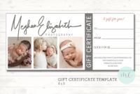 Photographer Gift Certificate Template. Gift Card. Gift | Etsy pertaining to Photography Gift Certificate