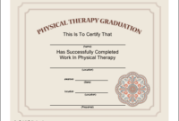Physical Therapy Graduation Printable Certificate inside Physical Education Certificate 8 Template Designs