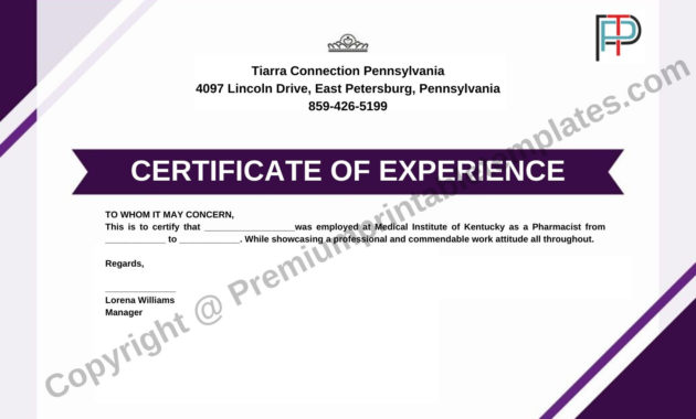 Physiotherapist Experience Certificate Pdf ~ Sample pertaining to Physical Fitness Certificate Template Editable