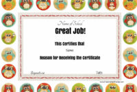 Pin On Alphabet within Good Job Certificate Template Free