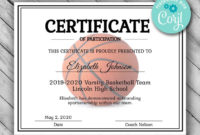 Pin On Baquet throughout Basketball Tournament Certificate Templates