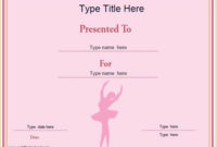 Pin On Certificate Templates in Professional Ballet Certificate Template