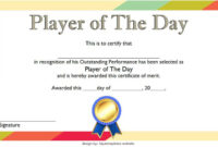 Pin On Player Of The Day Certificates Ideas Free for New Sports Day Certificate Templates